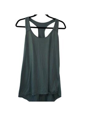 Xersion Womens Racerback Tank Top L Green Lightweight Athletic Activewear 100% P